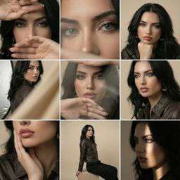 KV Leather - Editorial 3x3 Grid [VAR:2] [Rotated 30° Left]